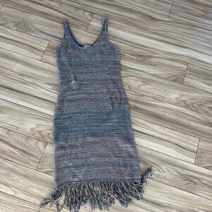 Multicolor fringe midi dress Medium Future Collective